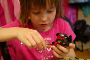 Taking toys apart. From Melissa at Imagination Soup.