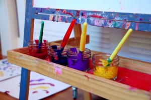 paint at the easel