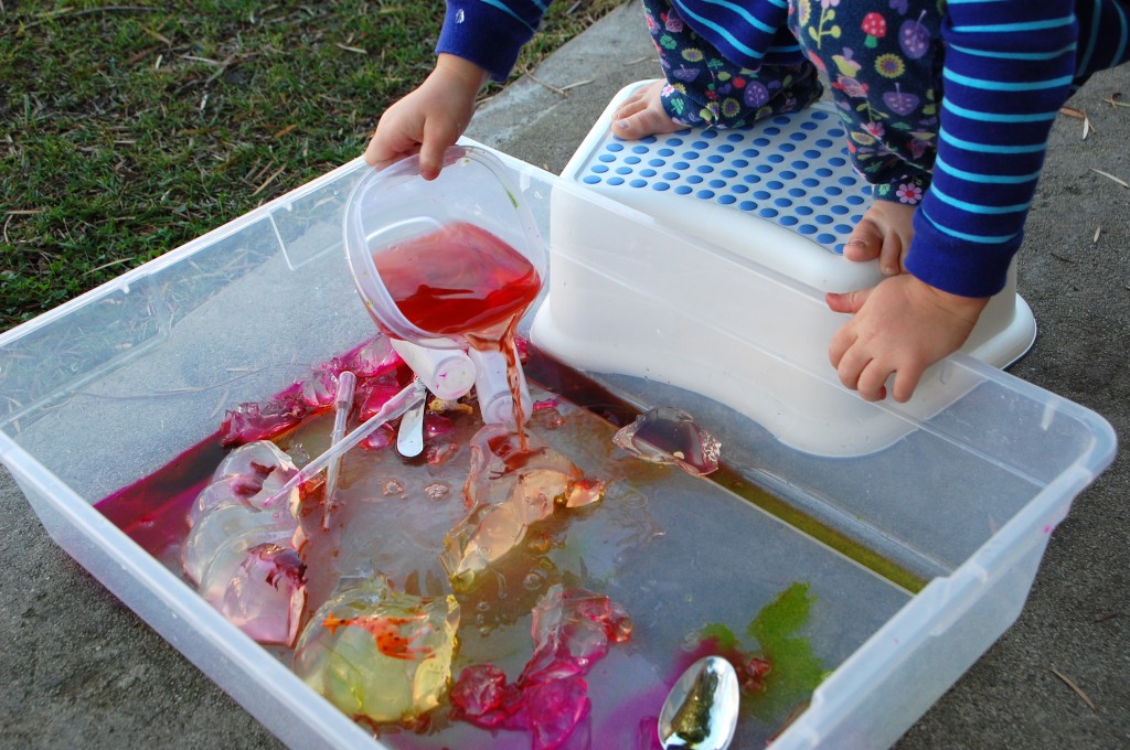 Jello Party: a truly hysterical sensory activity for toddlers
