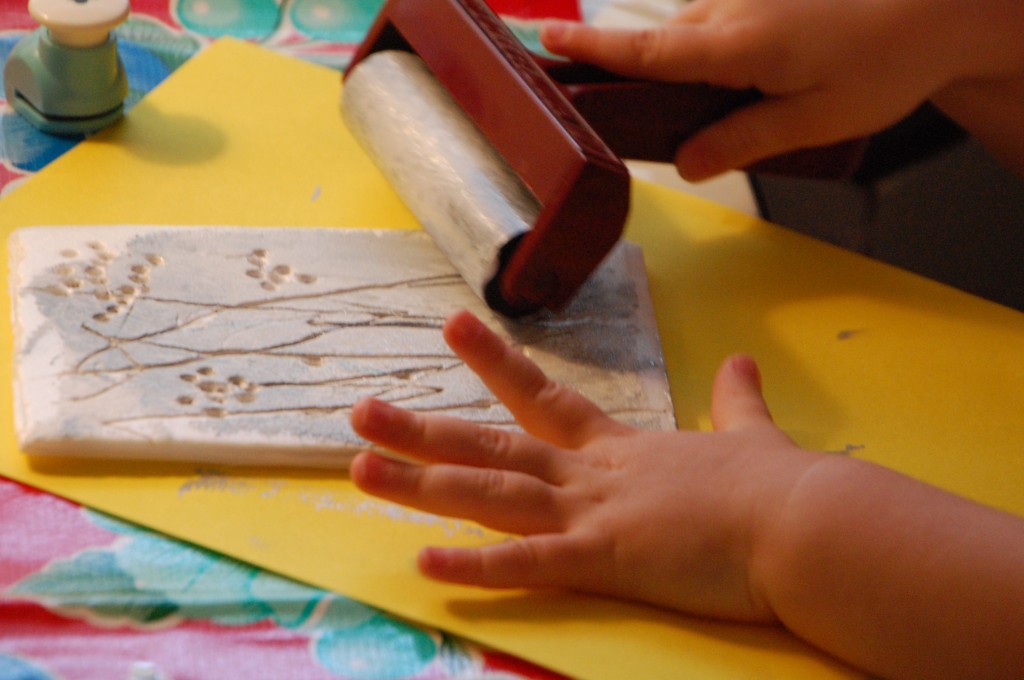Styrofoam Printmaking with Kids - TinkerLab