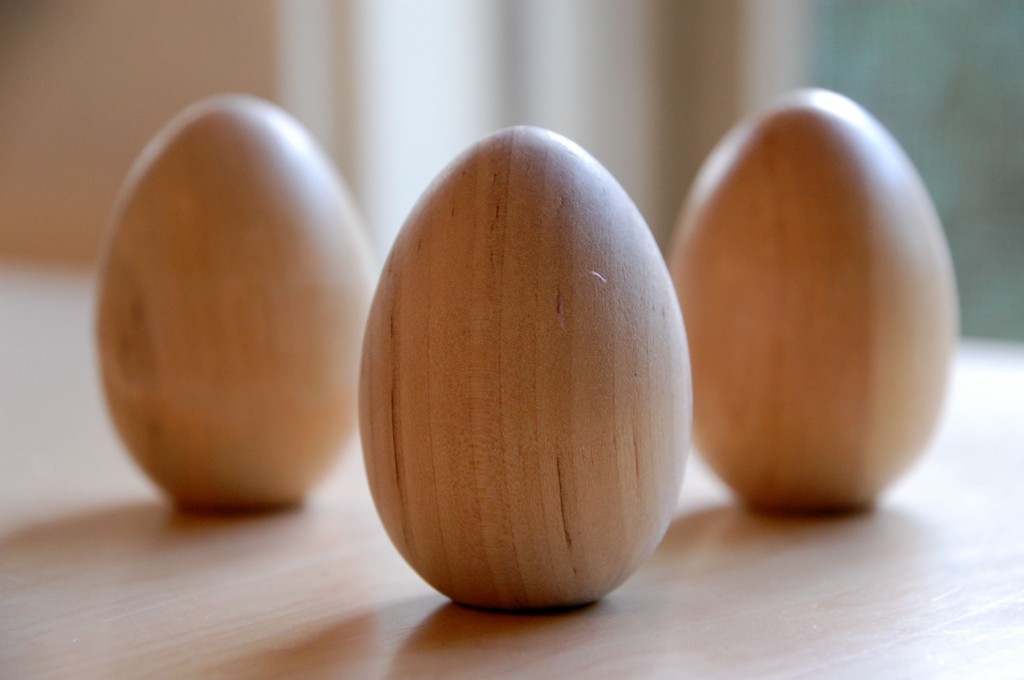 Rolled Wooden Eggs - TinkerLab