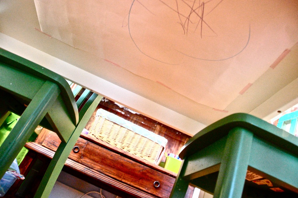 drawing under the table