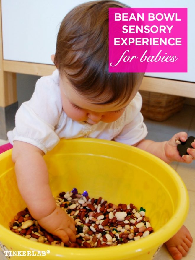 bean bowl sensory experience for babies