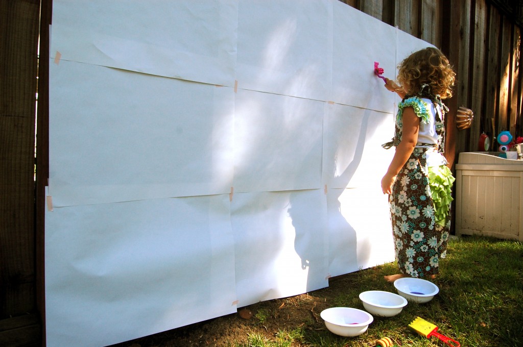 painting the paper mural