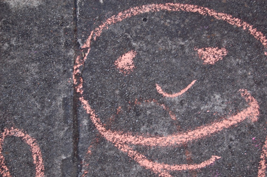 sidewalk chalk face