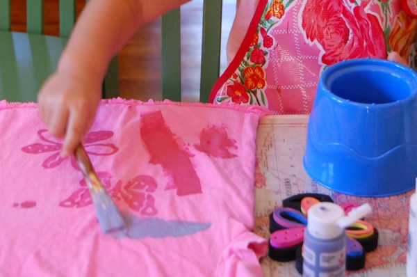 fabric stamping and painting
