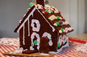 Gingerbread house with frosting