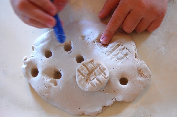 air dry clay menorah with kids