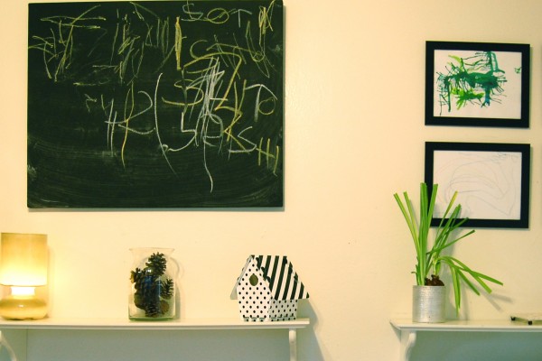 chalkboard painted canvas