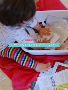 sensory activity: wet paper