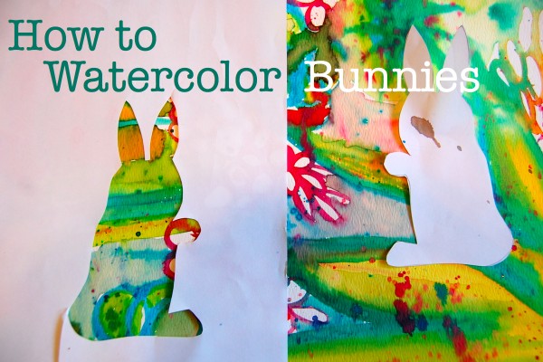 How to Watercolor Bunnies with Kids - TinkerLab