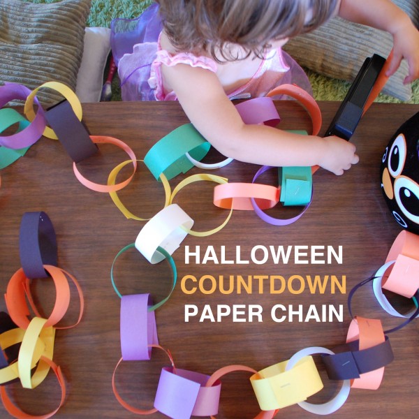 halloween countdown paper chain
