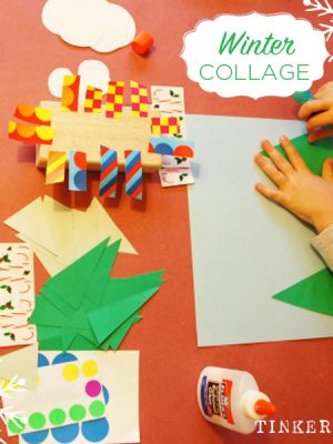 Winter Collage for Kids | TinkerLab