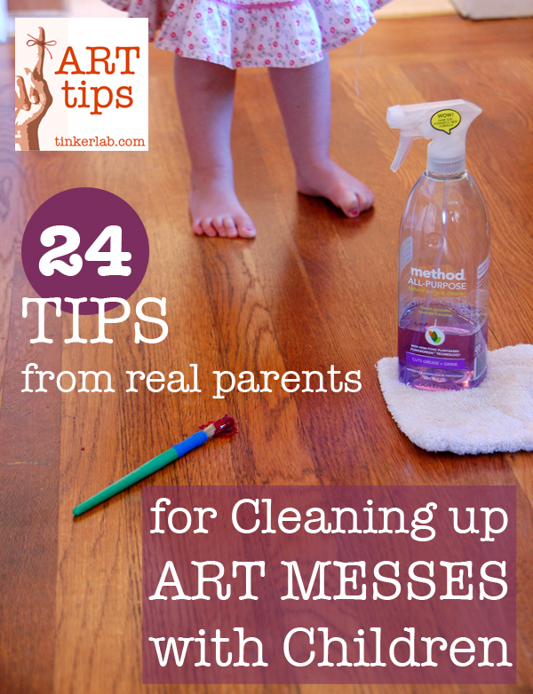 24 tips from real parents for cleaning up art messes with children