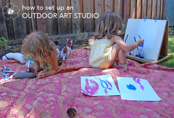 These are great ideas! 7 tips for setting up an impromptu outdoor art studio for kids.