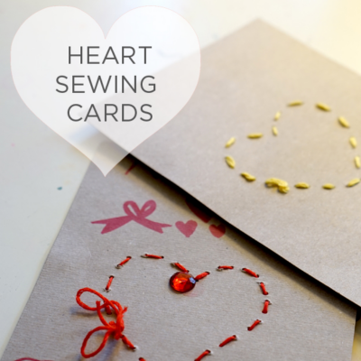 heart sewing cards for preschoolers