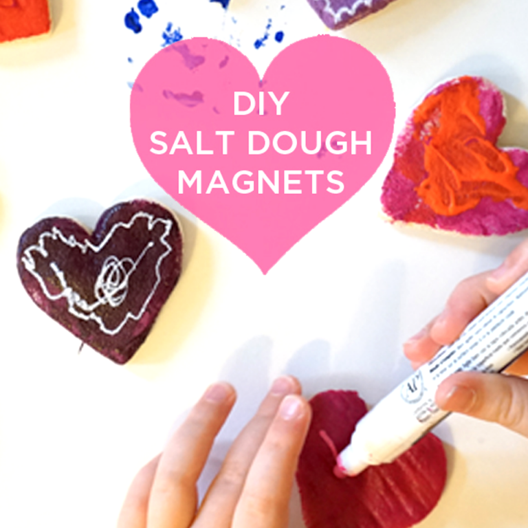 valentine crafts for kids: salt dough magnets