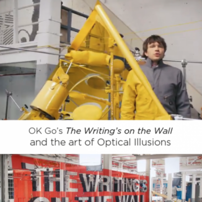ok go's the writing's on the wall and optical illusions