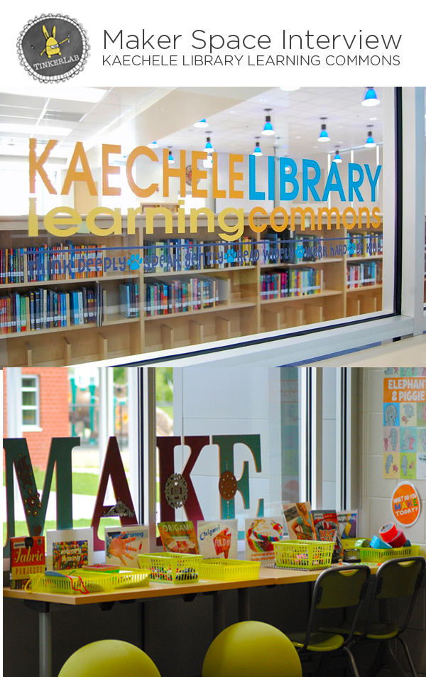 Library Maker Space | Kaechele Learning Commons | TinkerLab.com