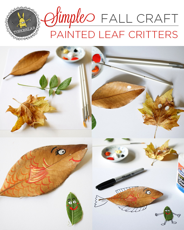 Fall Craft Ideas | Leaf Critters | TinkerLab.com