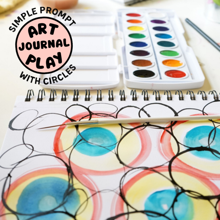 simple art journal prompt circles