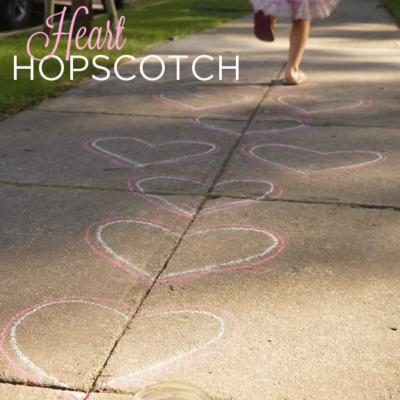valentine activity for preschoolers | heart hopscotch