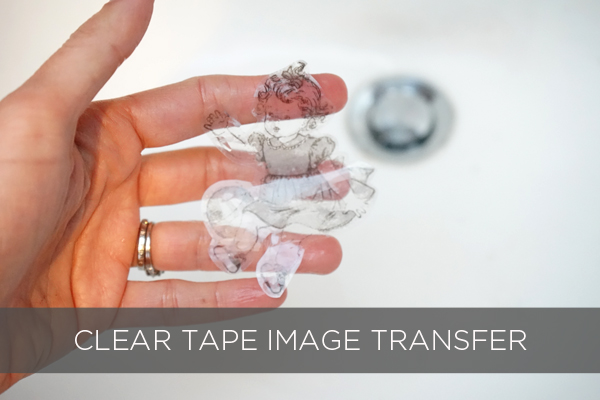 Super easy clear tape transfer technique | TinkerLab.com
