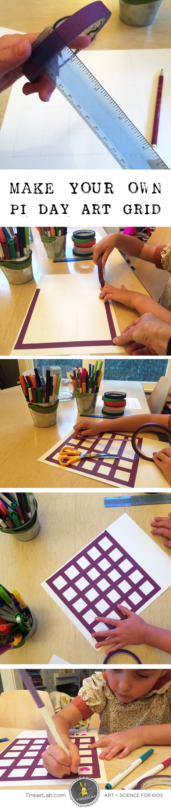 This fun and easy Pi Day Art Activity will get your creativity flowing, and it's a fun way to build enthusiasm around Pi Day | TinkerLab.com