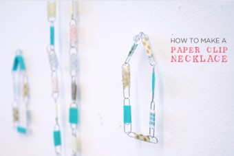how to make paper clip necklace
