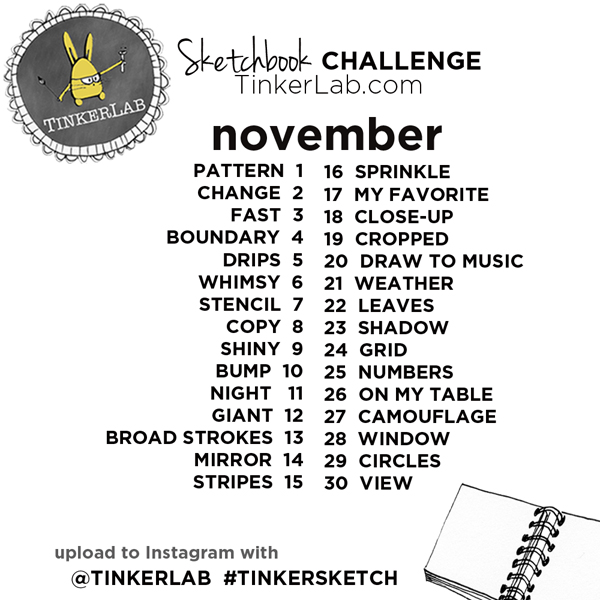 instagram tinkersketch Sketchbook Challenge november 2015 