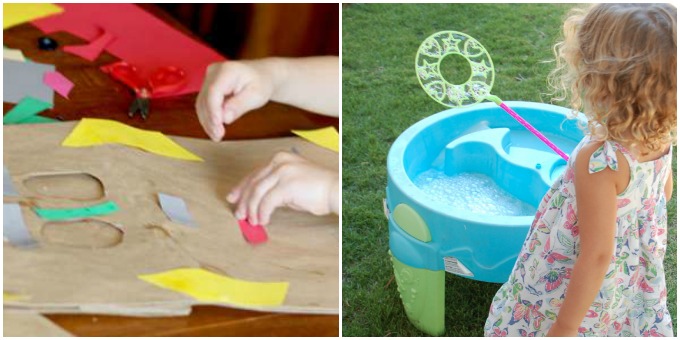 Kids Summer Activities Paper Bag Mask Bubble Solution