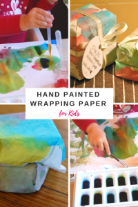 hand painted wrapping paper for kids