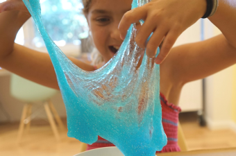 Easy Contact Solution Glitter Slime - TinkerLab