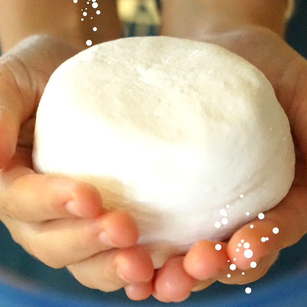 stretchy sensory fluffy snow slime (say that 10x fast)
