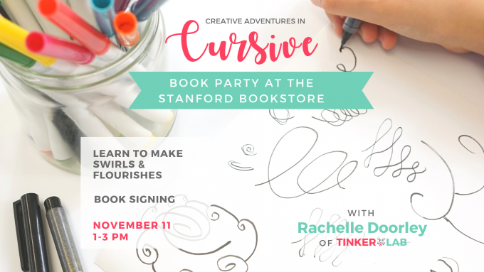 creative adventures in cursive party at stanford