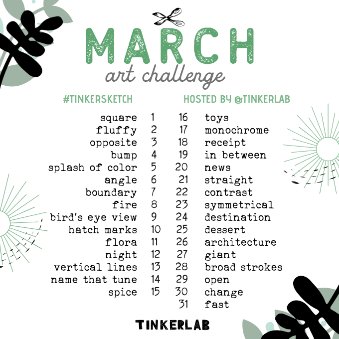 March Art Challenge Tinkerlab