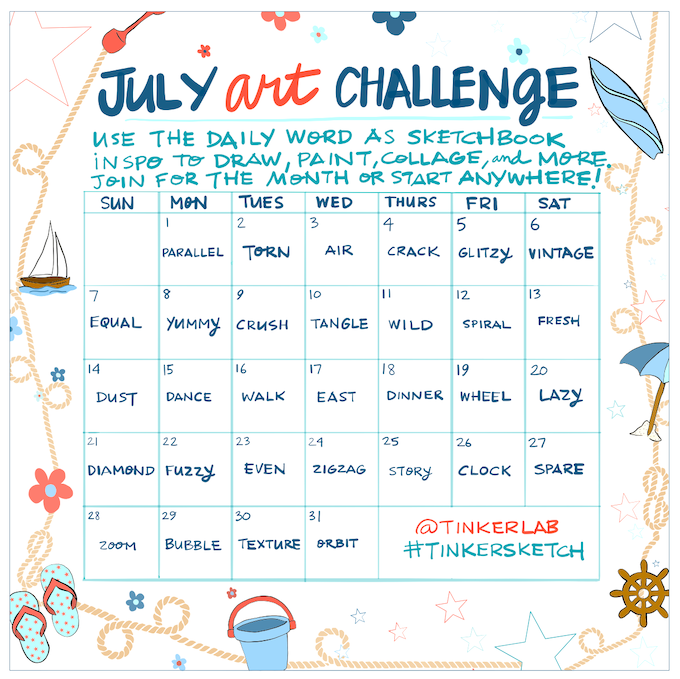 July Art Challenge TinkerLab