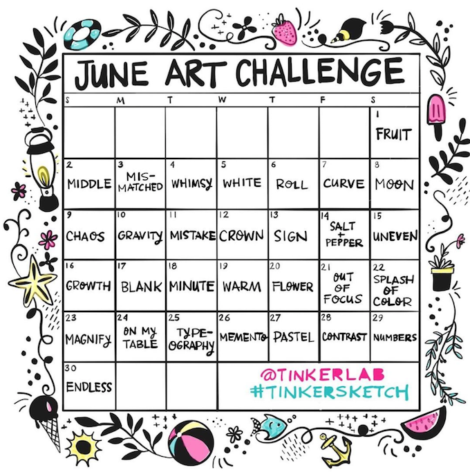 June Art Challenge from TinkerLab TinkerLab