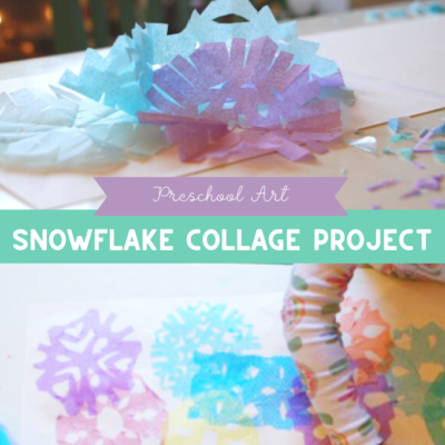 snowflake collage activity for kids