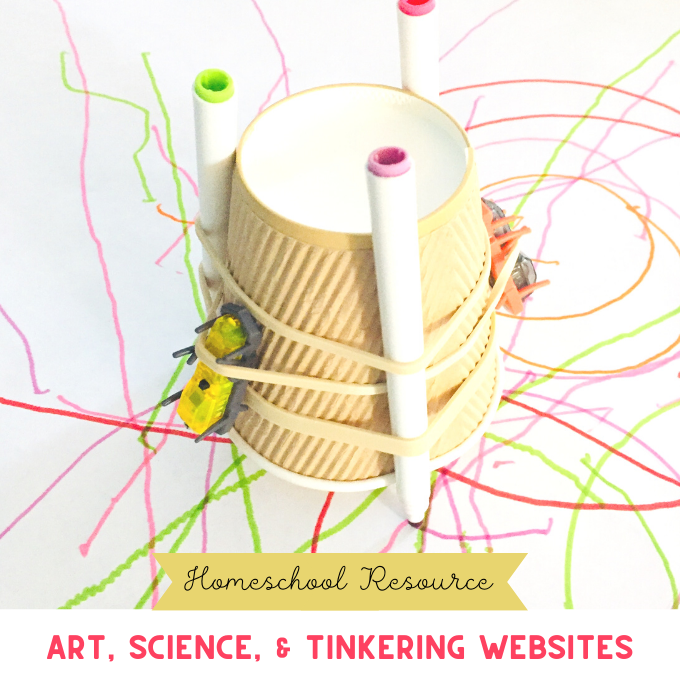 art, science, and tinkering blogs for home and homeschool