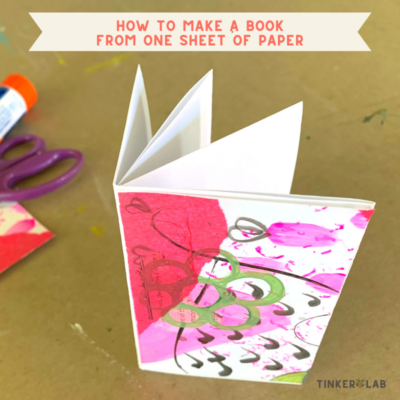 how to make a book from one piece of paper - no glue!