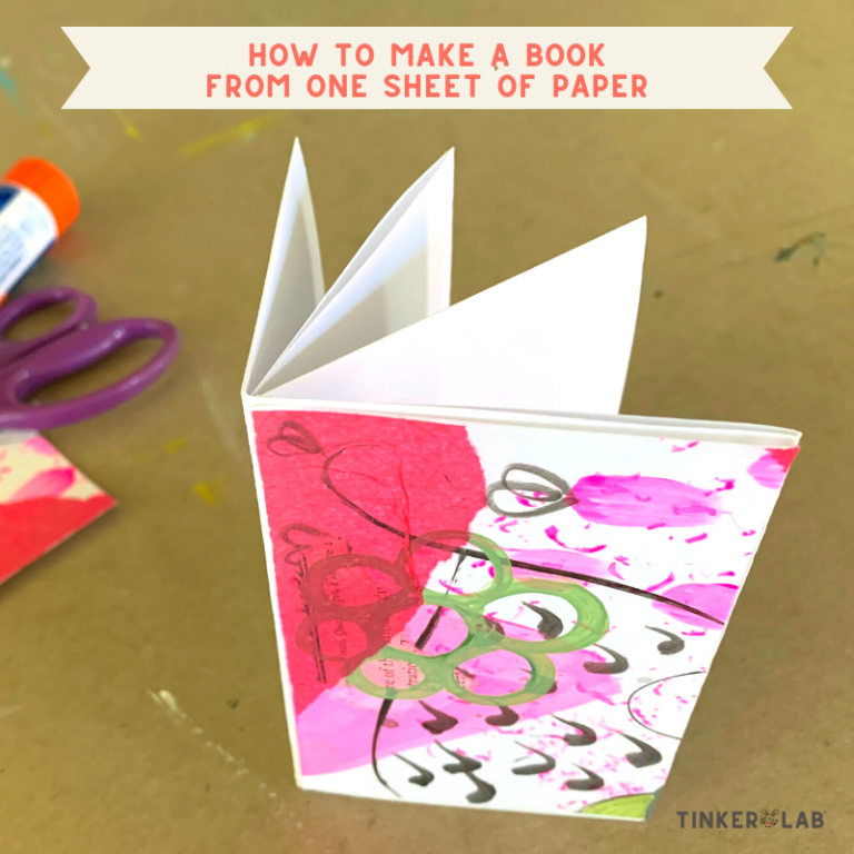 how to make a book from one piece of paper - no glue!