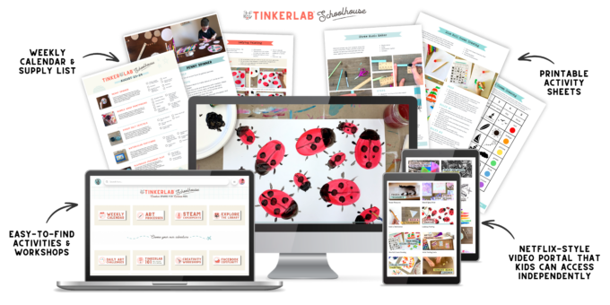 join the monthly tinkerlab schoolhouse subscription