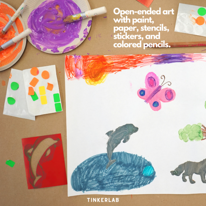open-ended art activities for preschoolers: how-to & benefits!