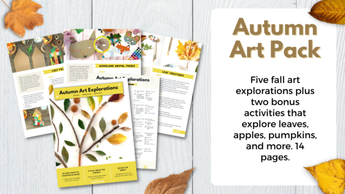 leaf art activity for kids [process art with leaves and glue]