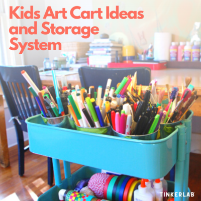 kids art cart ideas and storage system