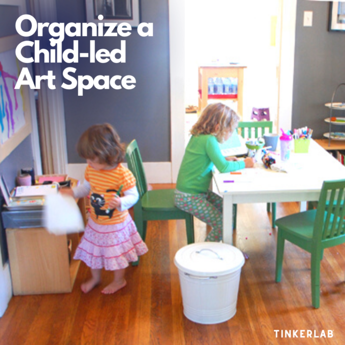 organize a self-serve creativity zone
