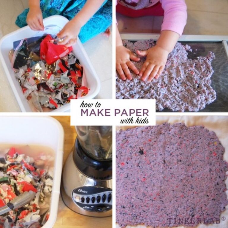 how to make paper with kids: a step-by-step tutorial