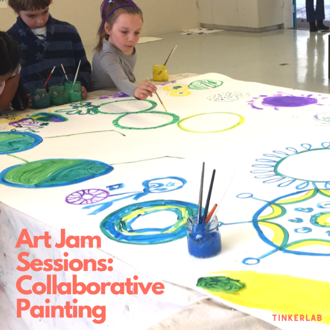 Art Jam sessions collaborative painting