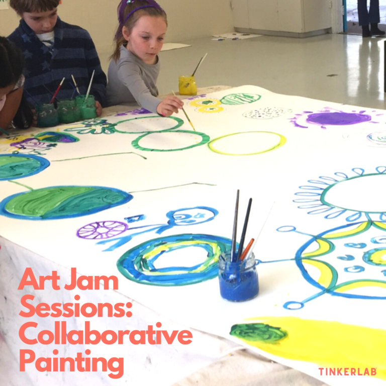 art jam session collaborative painting tinkerlab